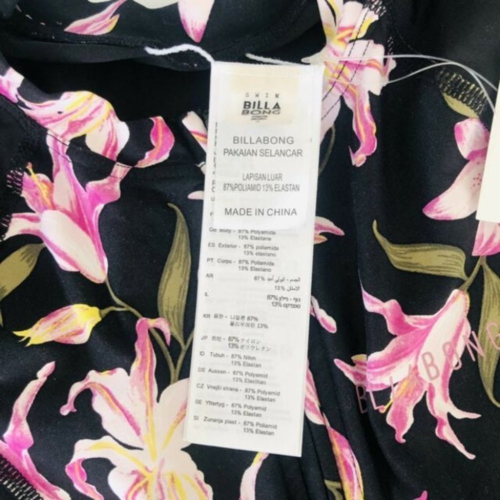 Billabong BNWT Women's Stargazer Short Sleeve Rash Shirt Rashie Black Size 8 - Picture 7 of 10